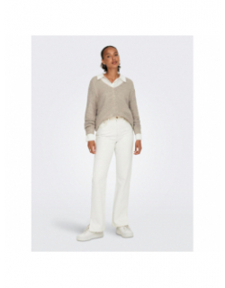 Pull en maille new megan beige femme - Jacqueline De Yong