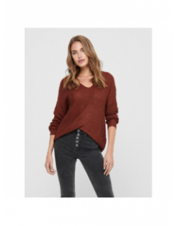 Pull en maille new megan marron femme - Jacqueline De Yong