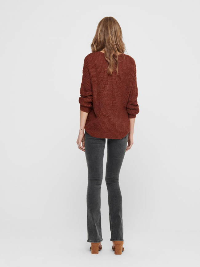 Pull en maille new megan marron femme - Jacqueline De Yong