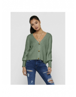 Gilet cardigan clare vert femme - Only