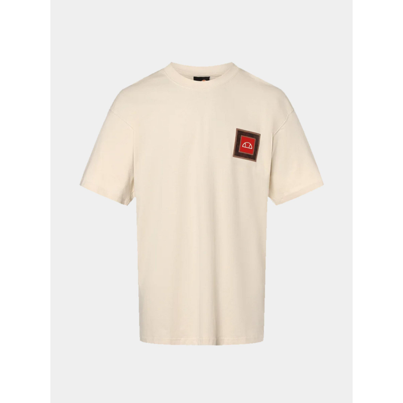 T-shirt logo dos portier beige homme - Ellesse