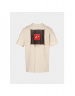 T-shirt logo dos portier beige homme - Ellesse