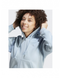 Sweat à capuche zippé all szn bleu clair femme - Adidas