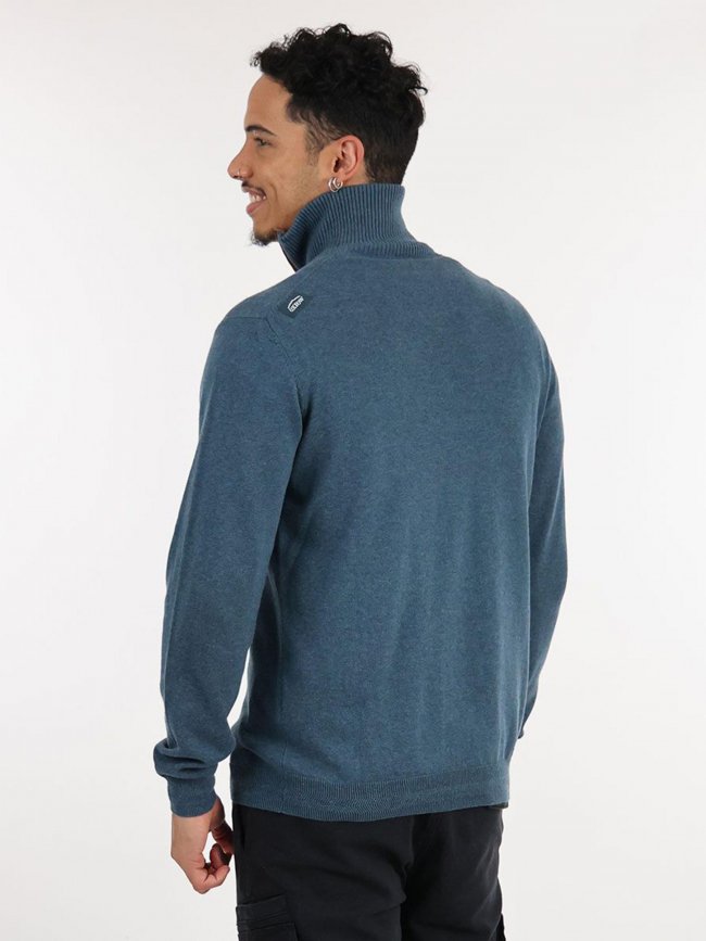 Pull col montant zippé penzi bleu homme - Oxbow