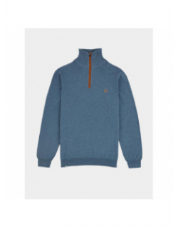 Pull col montant zippé penzi bleu homme - Oxbow