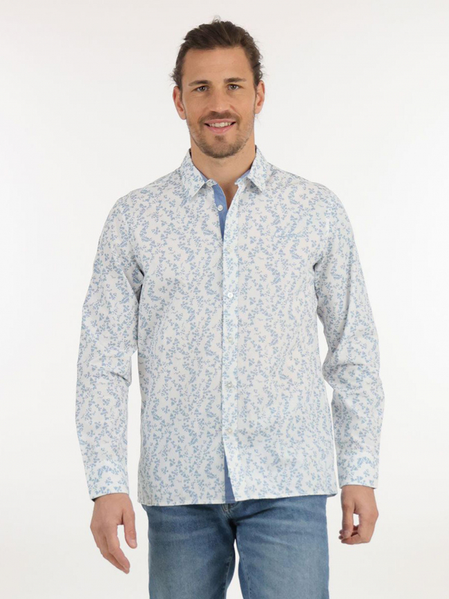 Chemise à motifs cerling blanc bleu homme - Oxbow