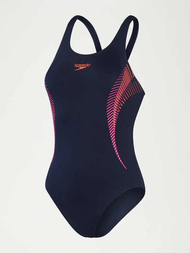 Maillot de bain natation eco+ noir rose femme - Speedo