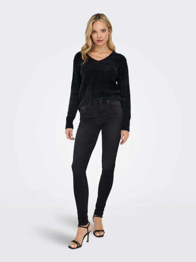 Pull col v ella piumo noir femme - Only