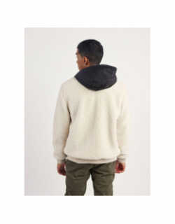 Blouson bi-matière sherpa noir blanc homme - Redskins