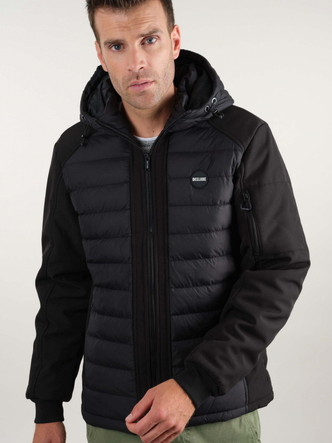 Blouson bi-matière sector noir homme - Deeluxe