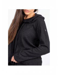 Pull à capuche maille jacquard dinhar noir femme - Sun Valley