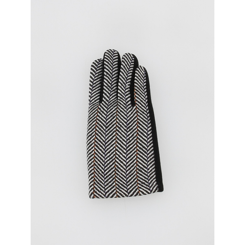 Gants tactiles en laine chevrons marion noir femme - Only