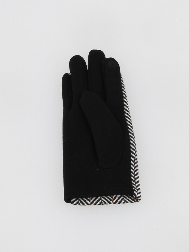 Gants tactiles en laine chevrons marion noir femme - Only