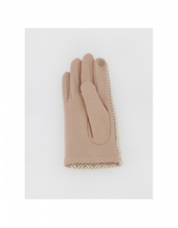 Gants tactiles laine chevrons marion beige femme - Only