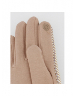 Gants tactiles laine chevrons marion beige femme - Only