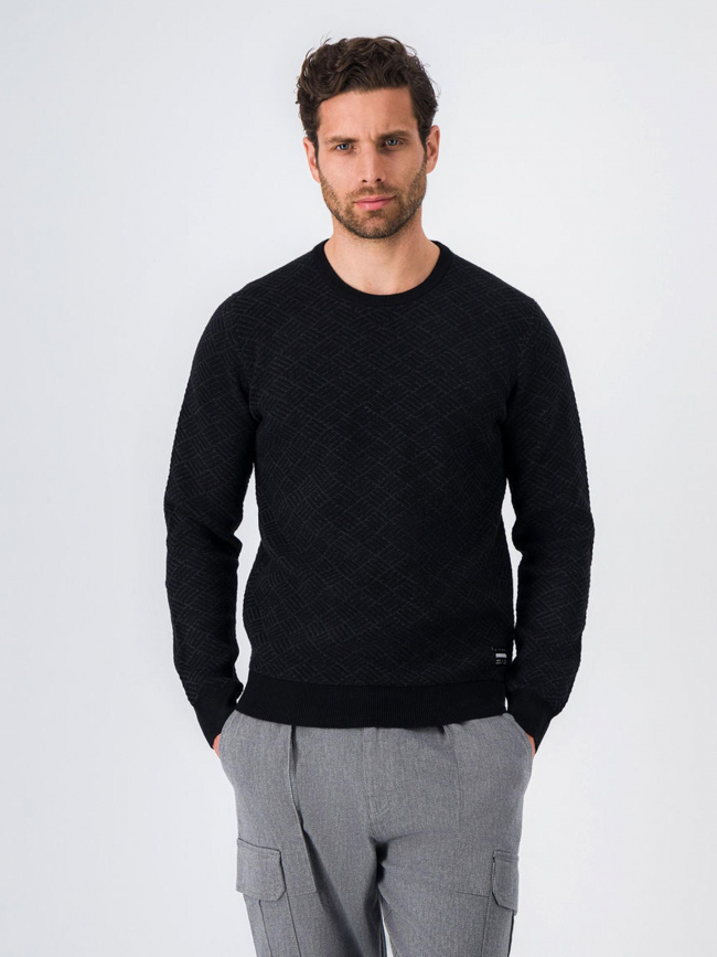 Pull motif relief denver noir homme - Teddy Smith