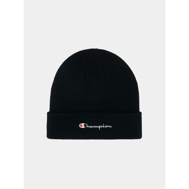 Bonnet uni logo brodé noir - Champion