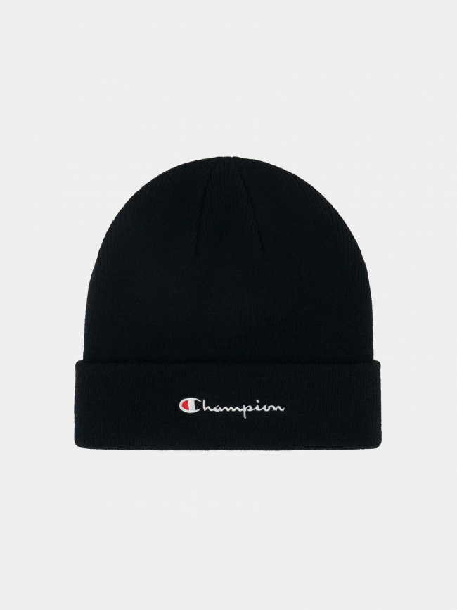 Bonnet uni logo brodé noir - Champion