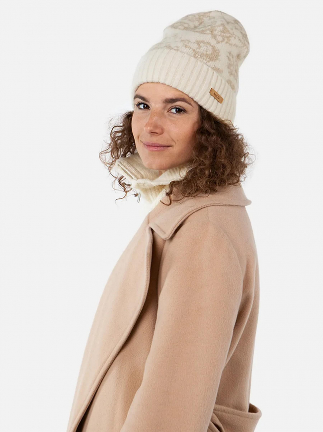 Bonnet tanua imprimé beige femme - Barts