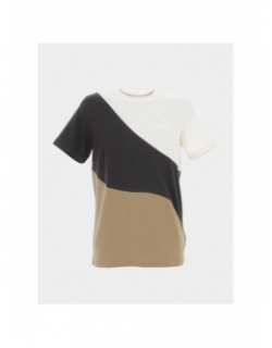 T-shirt colorblock cat beige marron homme - Puma