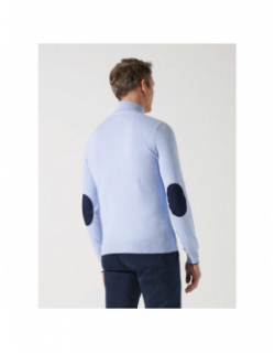 Pull camionneur col zippé bacary bleu clair homme - Izac