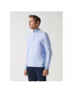 Pull camionneur col zippé bacary bleu clair homme - Izac