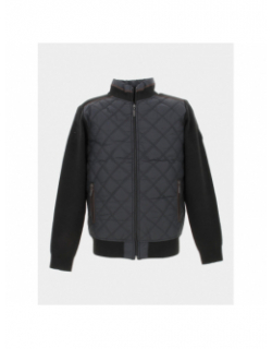 Veste pull bi-matière noir homme - Rms 26