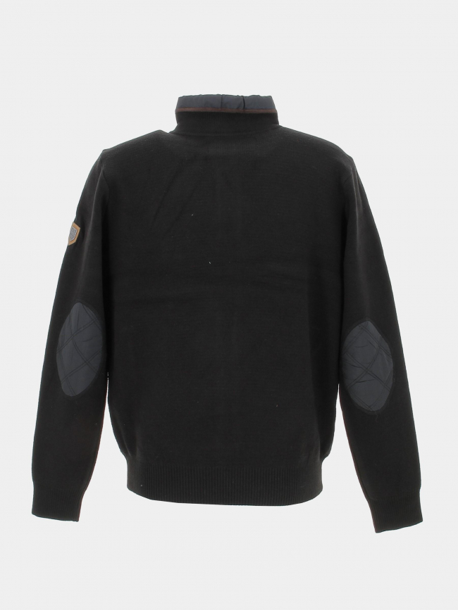 Veste pull bi-matière noir homme - Rms 26