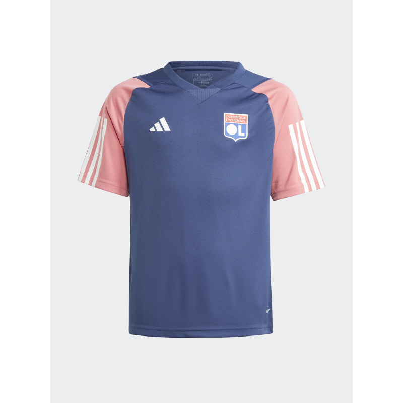 T-shirt de football olympique lyonnais bleu rose enfant - Adidas