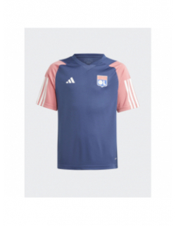 T-shirt de football olympique lyonnais bleu rose enfant - Adidas