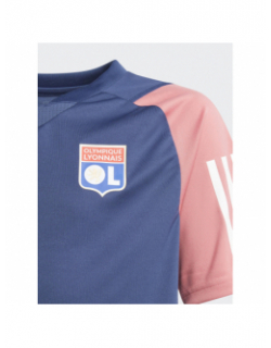 T-shirt de football olympique lyonnais bleu rose enfant - Adidas