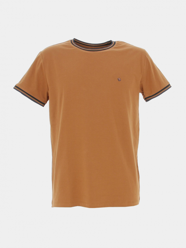 T-shirt uni tutin marron homme - Benson & Cherry