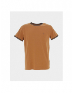 T-shirt uni tutin marron homme - Benson & Cherry