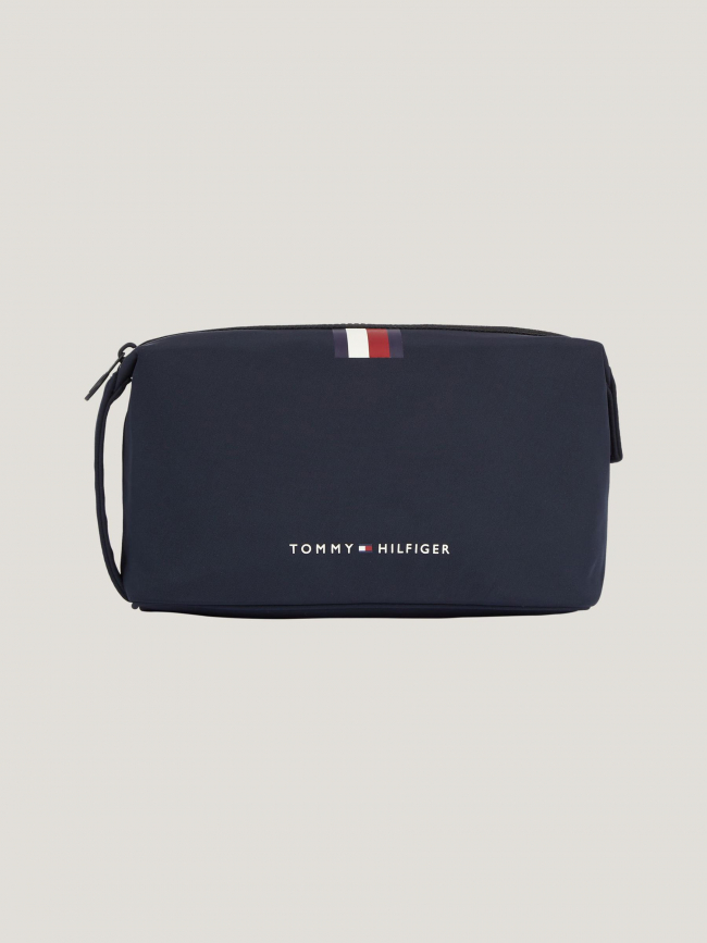 Trousse de toilette skyline stripe bleu marine - Tommy Hilfiger