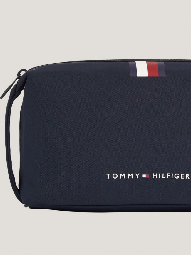 Trousse de toilette skyline stripe bleu marine - Tommy Hilfiger