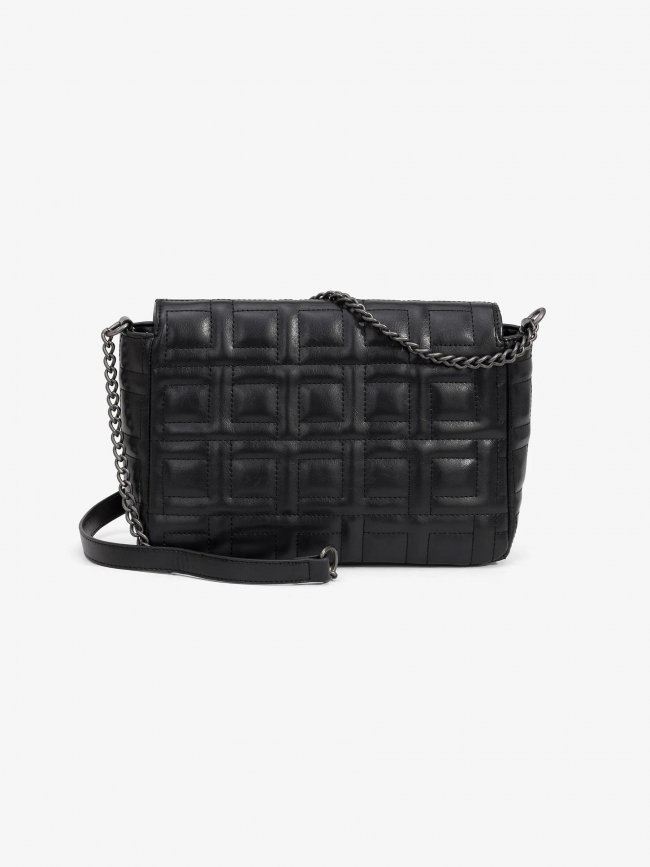 Sac bandoulière matelassé quilt noir femme - Tiffosi