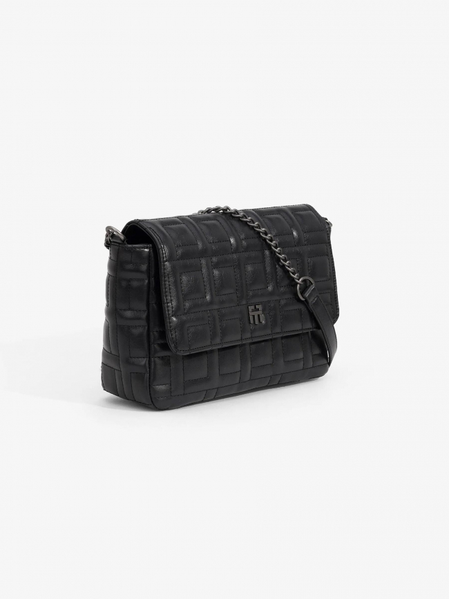 Sac bandoulière matelassé quilt noir femme - Tiffosi