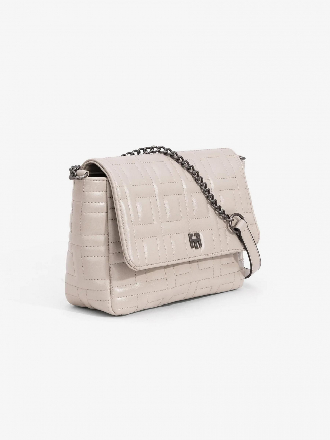 Sac bandoulière matelassé sable beige femme - Tiffosi