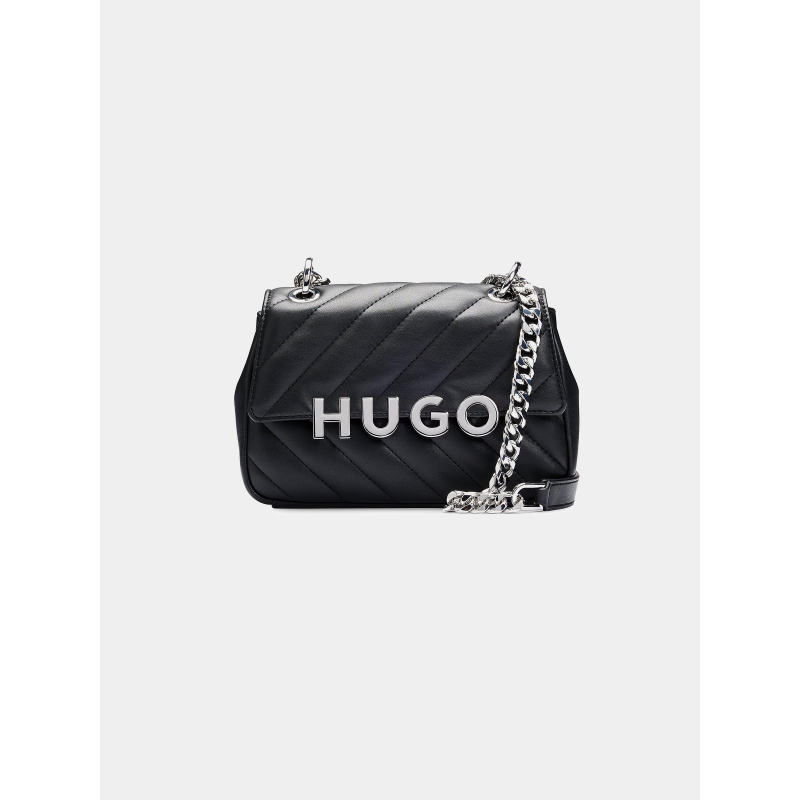 Sac bandoulière matelassé lizzie noir femme - Hugo