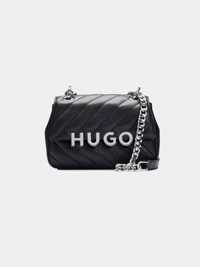 Sac bandoulière matelassé lizzie noir femme - Hugo