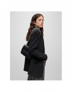Sac bandoulière matelassé lizzie noir femme - Hugo