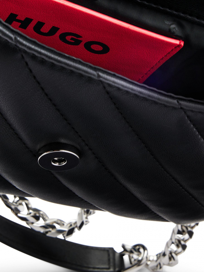 Sac bandoulière matelassé lizzie noir femme - Hugo