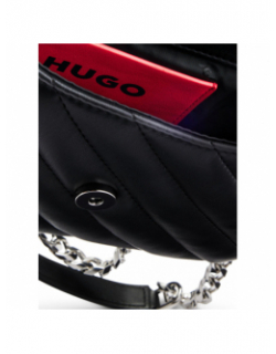 Sac bandoulière matelassé lizzie noir femme - Hugo