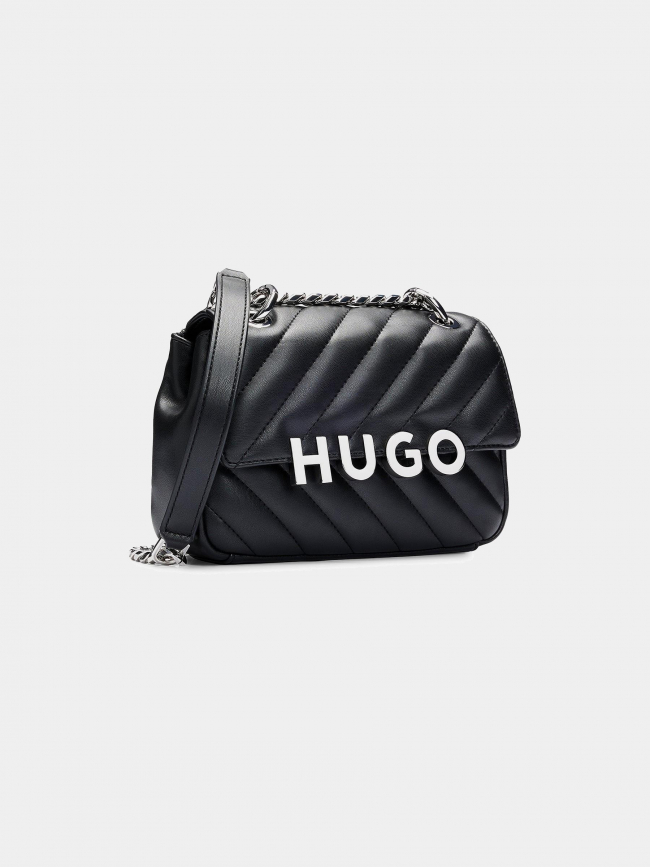 Sac bandoulière matelassé lizzie noir femme - Hugo