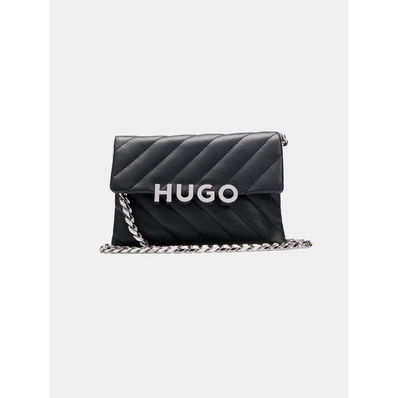 Sac bandoulière matelassé pochette lizzie noir femme - Hugo