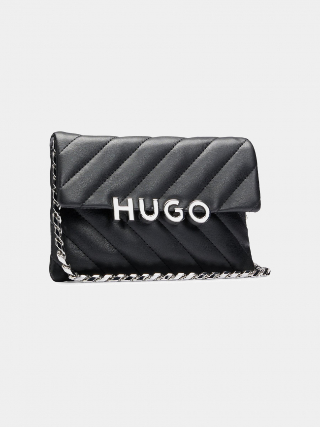 Sac bandoulière matelassé pochette lizzie noir femme - Hugo