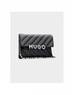 Sac bandoulière matelassé pochette lizzie noir femme - Hugo