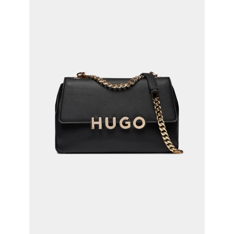 Sac bandoulière simili-cuir lizzie noir femme - Hugo