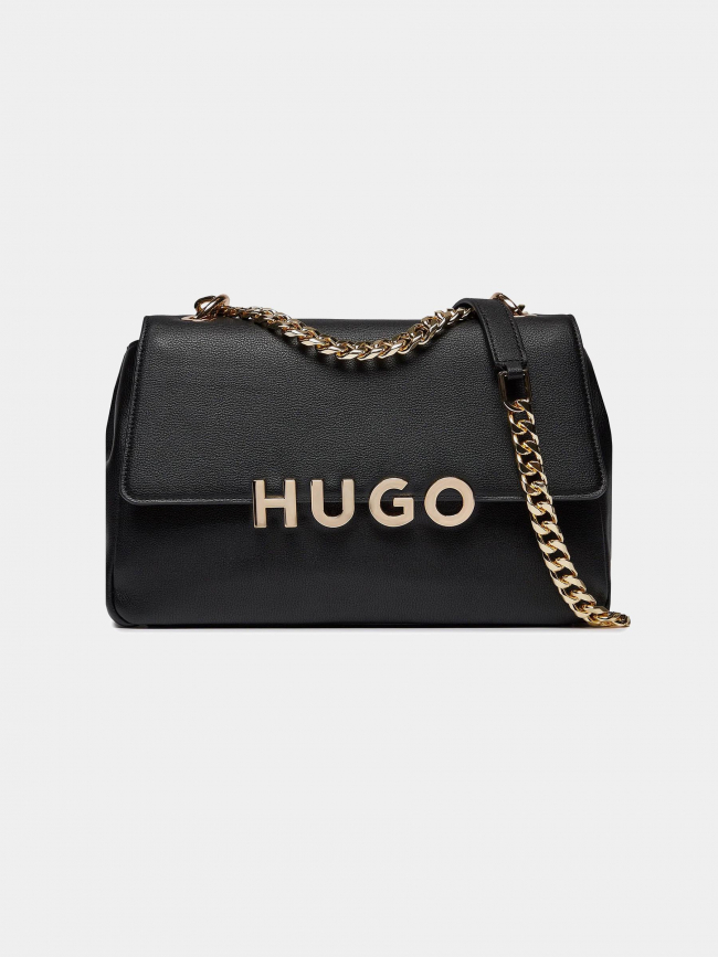 Sac bandoulière simili-cuir lizzie noir femme - Hugo