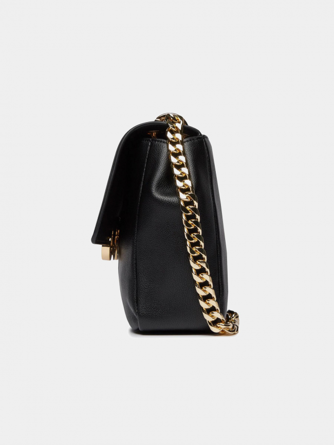 Sac bandoulière simili-cuir lizzie noir femme - Hugo
